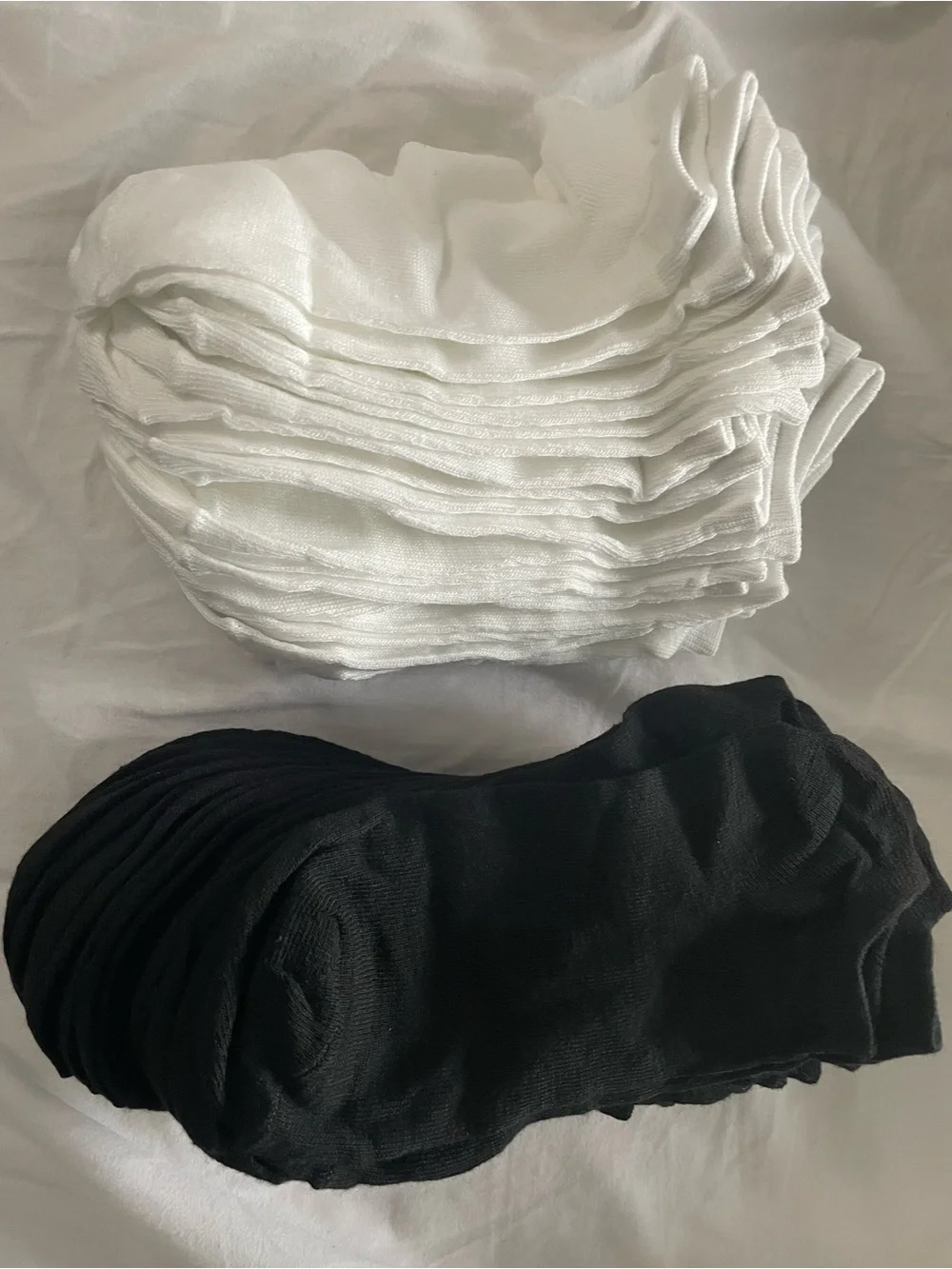 Men's No-Show Sock Pack - Black & White Lot of 20